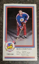 1983-84 VICTORIA COUGARS RUSS COURTNALL WHL CARD NM 