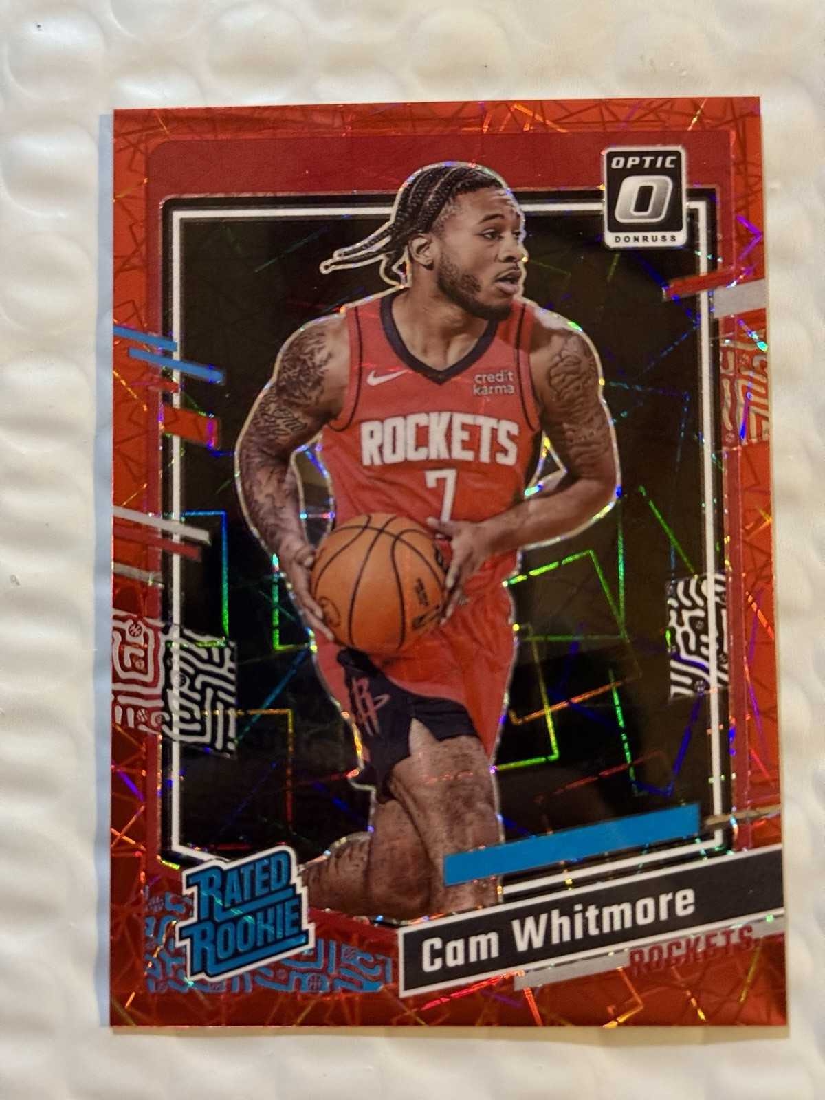 2023-24 Panini Donruss Optic - Rated Rookie Cam Whitmore Red Velocity Prizm /299
