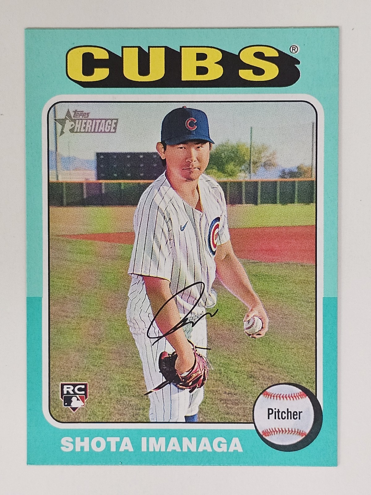 2024 Topps Heritage High Number Aqua Border #564 Shota Imanaga, Chicago Cubs RC