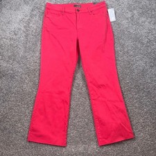 Kut from the Kloth Kelsey Ankle Flare Jeans Womens 12 Strawberry High Rise NEW