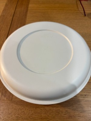 Vintage Tupperware Geteilt Gemüse & Dip Serviertablett mit Deckel Creme D10,5'' Sehr guter Zustand