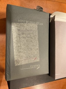 Concorde British Airways Grey Leather Mini World Atlas -Original Wrapping / Box
