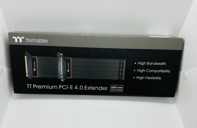 Thermaltake TT Premium PCI-E 4.0 High Speed Flexible Extender Riser Cable 600...