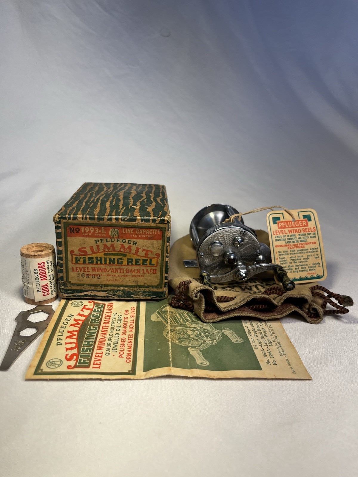 EARLY!Pflueger Summit With Box,Instructions, Hang Tag,Cork A