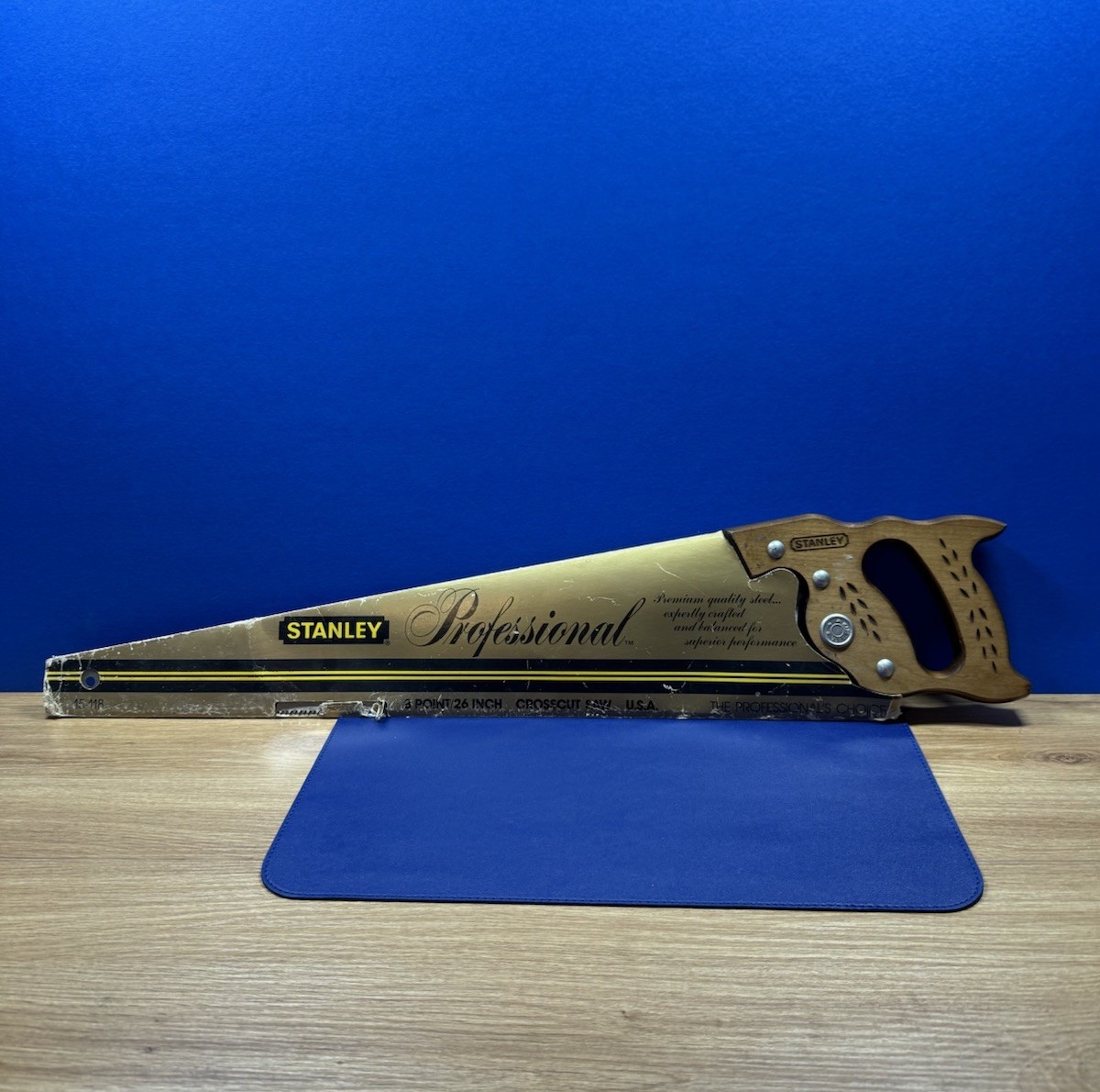 Vintage Stanley 15-118 Professional Plus Crosscut Hand Saw 8 Point 26 Inch USA