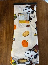 Peanuts Snoopy & Woodstock Fall Pumpkin Pilgrim Thanksgiving Pie Blanket 2025
