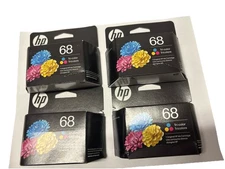 4 Pack - HP 68 Tri-Color Ink Cartridges  7FP20TN EXP 11/26