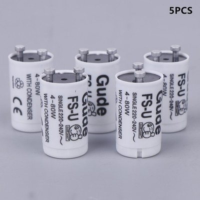 5 Stück 220V-250V 4-80W Leuchtstrom Lampe Starter FS-U S2 Starter rohr