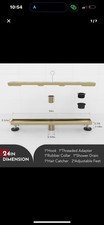 WEBANG 24 Inch Linear Shower Drain Rectangular Floor Drain Brushed Gold