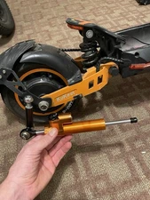 Orange stabilizer with mount for KuKirin G2 Max electric scooter
