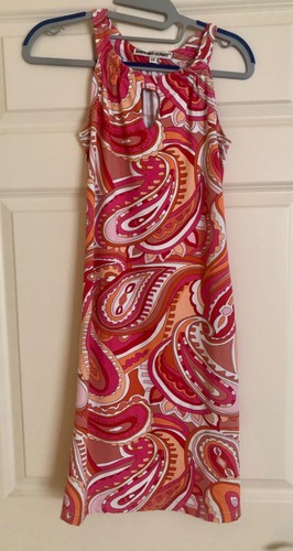 barbara gerwit dress. Size XS. Nylon and spandex. Pink orange white