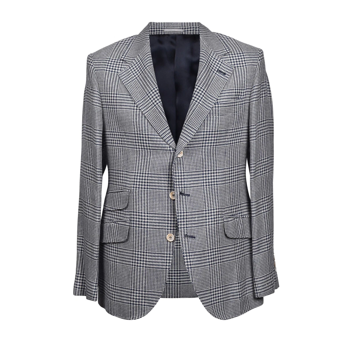 Brunello cucinelli ジャケット　46 Brunello Cucinelli メンズウールシルクリネン斜めジャケット