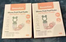 2- Bunny Baby Fresh Fruit Food Feeder - 2 Pack Silicone Mesh Feeders for Infant