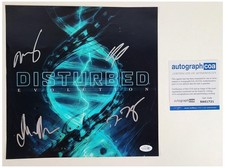 Disturbed Evolution Album LP Signed Rare 12x12 Flat Photo ACOA