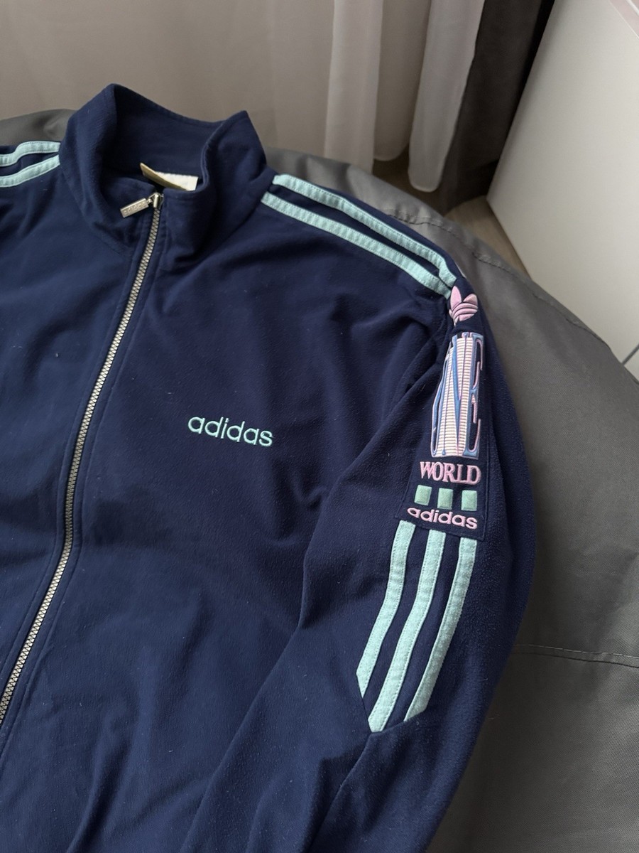 ADIDAS VINTAGE JACKET 90s FLEECE ORIGINAL SIZE L | eBay
