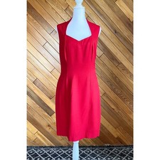 Vintage 80s/90s Red Woven Backless Sheath Dress