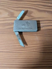 Winchester Folding Pocket Knife 2-Blade Cowboy Horse Logo Vintage Multi-Tool