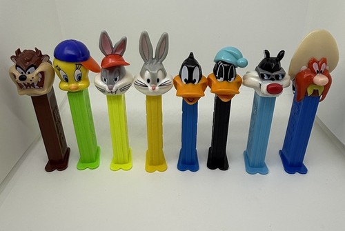 Looney Tunes Pez Dispensers (Lot of 8) Bugs, Daffy, Tweety, Sylvester, Sam, Taz
