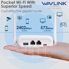 AX3000 Wi-Fi 6 Router Travel Router VPN Gigabit Router USB tethering Portable