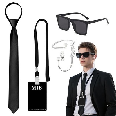 Agent costume accessories, costume set, secret service accessories