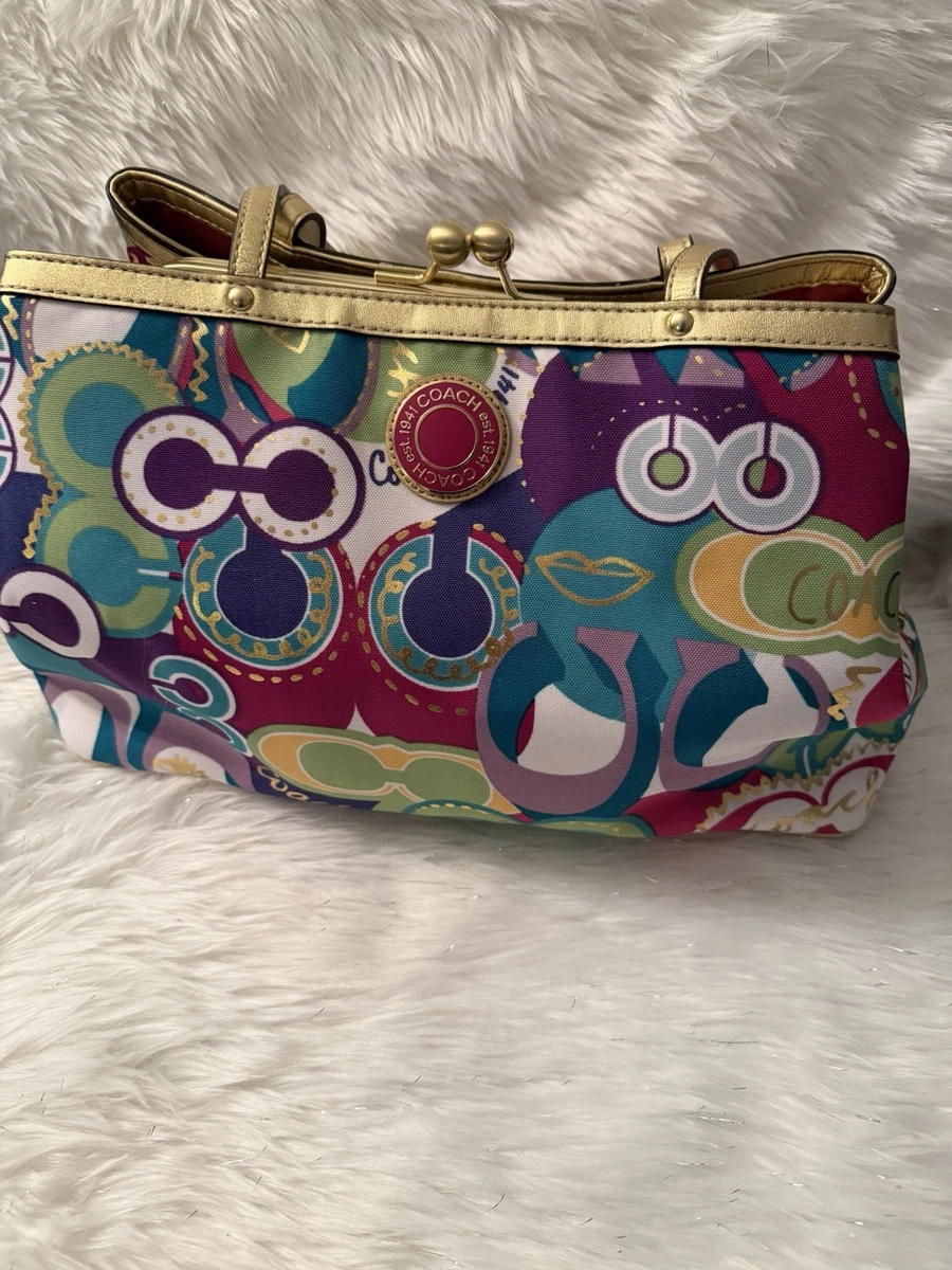 Coach Poppy Graffiti Glam Tote for sale | eBay