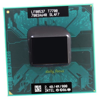   Core 2 Duo T7700 2.4 GHz BGA479 2 cores SLAF7 CPU Processor 4 MB #zb