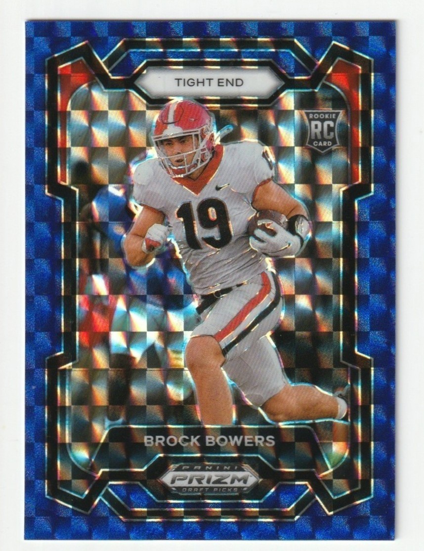 Brock Bowers 2024 Panini Prizm Draft Picks #107 Blue Finite Prizm /89 Cool Card!