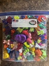 325 Piece LOT OF VINTAGE 1990 Era CRAZY BONES WHISTLER, JAWS, GLITTER, DBZ