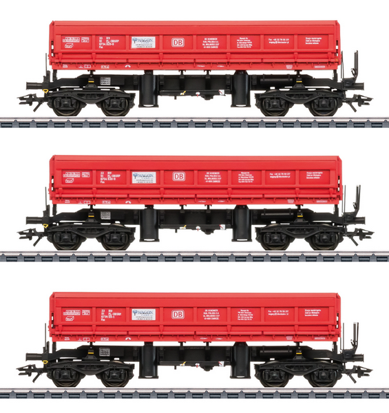 MäRklin 48458 3-Tlg. Seitenkippwagen Fas, Db Schenker Polska Ep. Vi, H0, Neu+Ovp-image