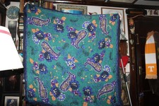 Vintage Scarf J 45" x 45" Teal Paisley Symphony Scarves