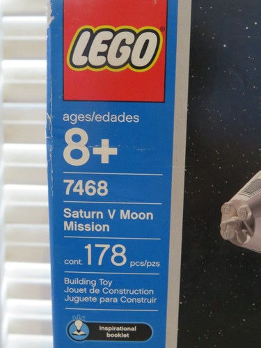 Neu LEGO 7468 SATURN V MONDMISSION Entdeckung Kinder Weltraumrakete Bauset Neu im Karton - Bild 2 von 9