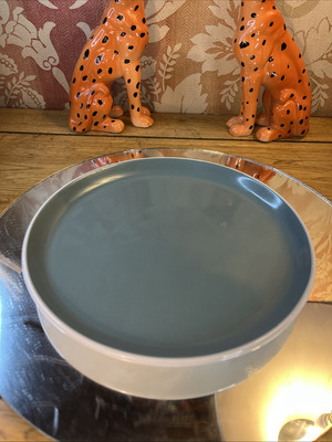 TESCO AURA TEAL SEA GREEN CERAMIC SIDE PLATE 20 Cm G48 UK