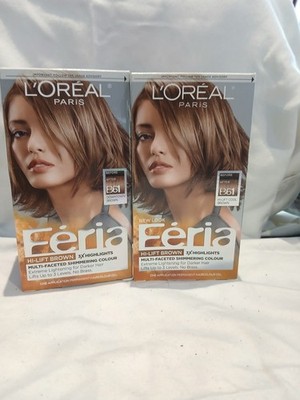 Package of 2 Loreal feria hair color B61 Downtown Brown