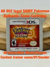 Pokemon Sun  | All 802 Shiny Pokemon + Max Items | 3DS Pokemon Home | Authentic