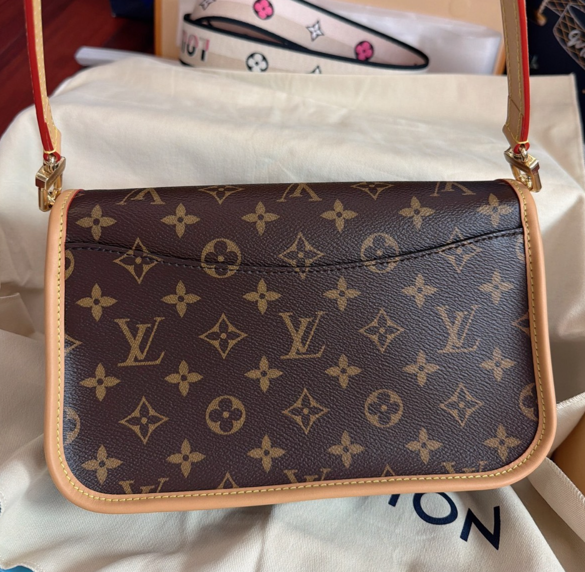 Louis Vuitton Diane Monogram 2Way Shoulder Bag Crossbody Brown