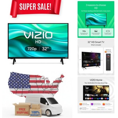 VIZIO VHD32M 32 inch Class HD 720p LED Smart TV (Renewed)