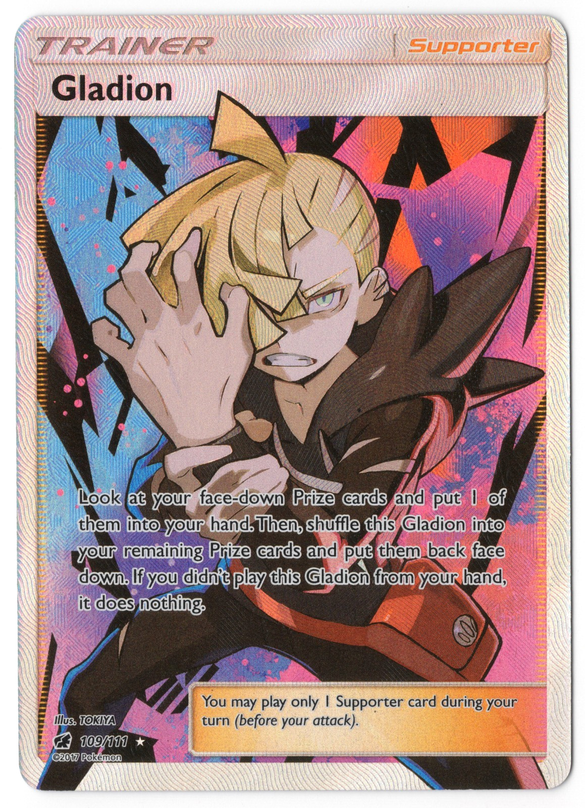 Gladion 109/111 Full Art (NM) - SM Crimson Invasion - Ultra Rare Pokemon TCG