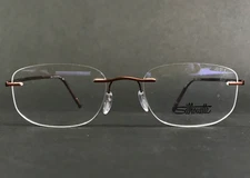 Silhouette Eyeglasses Frames 5540 JO 6140 Titan Contour Simply Brown 51-19-135