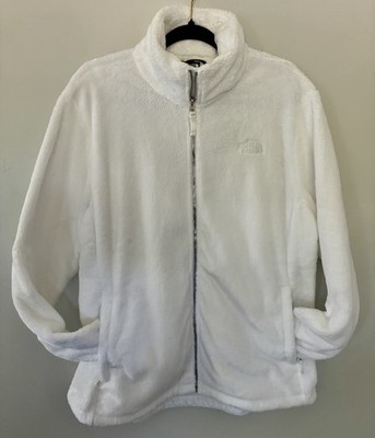 Women's The North Face Full Zip Fleece Coat Jacket New 2XL Crisp White