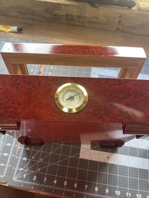 Cigar Humidor Wood Chest Box Fluker s Digital Hygrometer Glass Top