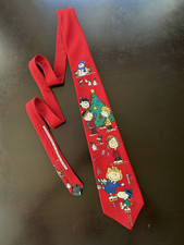 Vintage 1966 Peanuts Merry Christmas Charlie Brown Men's Tie Snoopy the Gang