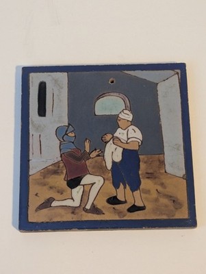 Vintage Don Quixote Fighting Knight Spanish Tile Sevilla Spain ~ Casa Gonzalez