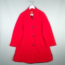 Vintage Jobis Coat Womens Large Red Regular Fit Long Sleeve Pea Coat