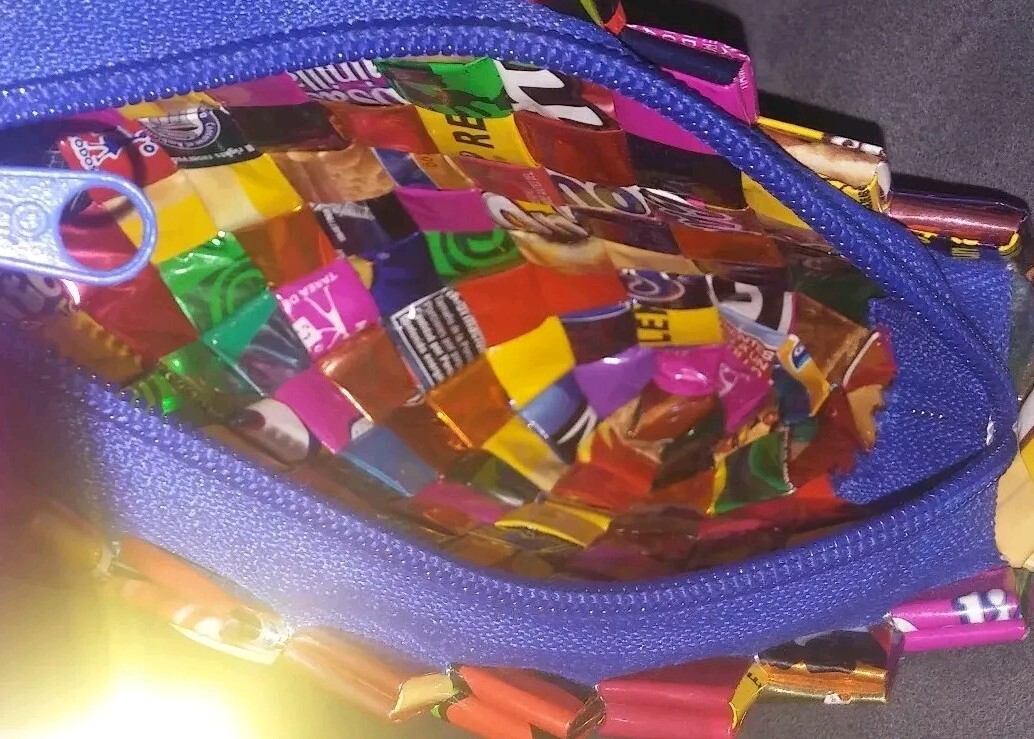 Sac à Bandoulière Nahui Ollin Jolly Rancher - Tissé à La Main En Emballages De Bonbons, Multicolore, Occasion