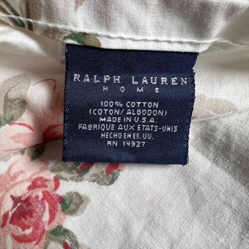 Vintage Ralph Lauren Petticoat Sheet Set 4PC Floral Cottage Cotton Queen Size - Picture 10 of 12