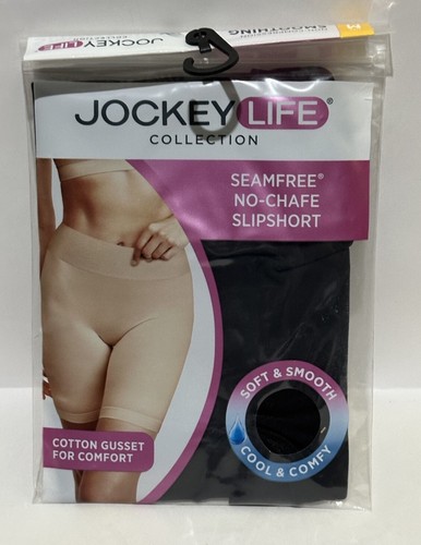 Jockey Smoothing Seamfree Non-compression No Chafe Slip Shorts Black Medium - Picture 7 of 8