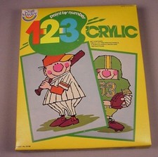 1980 Paint by Numbers kit Sports Sunday Heroes MIB New Old Stock Craft Masters