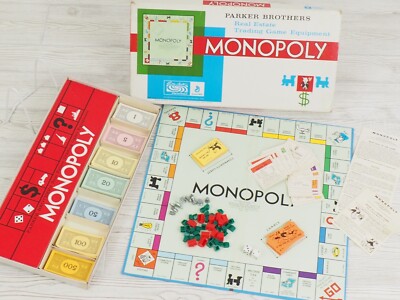 Monopoly Game Vintage No. 9 1961 Parker Brothers Original and Complete  /c