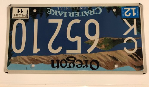 CRATER LAKE NATIONAL PARK license plate volcano Mount Mazama Rim Wizard Island - Picture 12 of 12