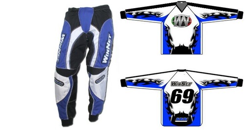 completo tuta maglia maglietta e pantaloni per moto da cross enduro o  motocross | eBay